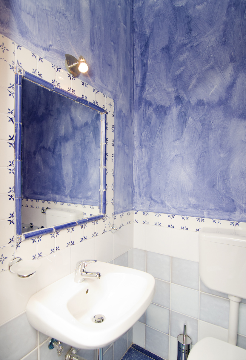 Bagno mosaici Vietri appartamento Circe - Xenia Pollica Cilento